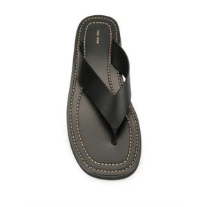 THE ROW Black Ginza Leather Platform Sandals Size EU:38